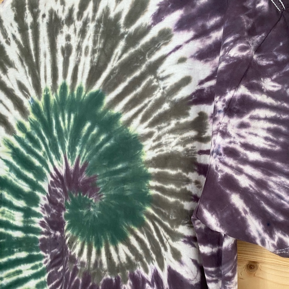 Camo NEW Unisex GILDAN Large Soft Style Tie-Dye Spiral Green Brown T-Shirt - Picture 7 of 10